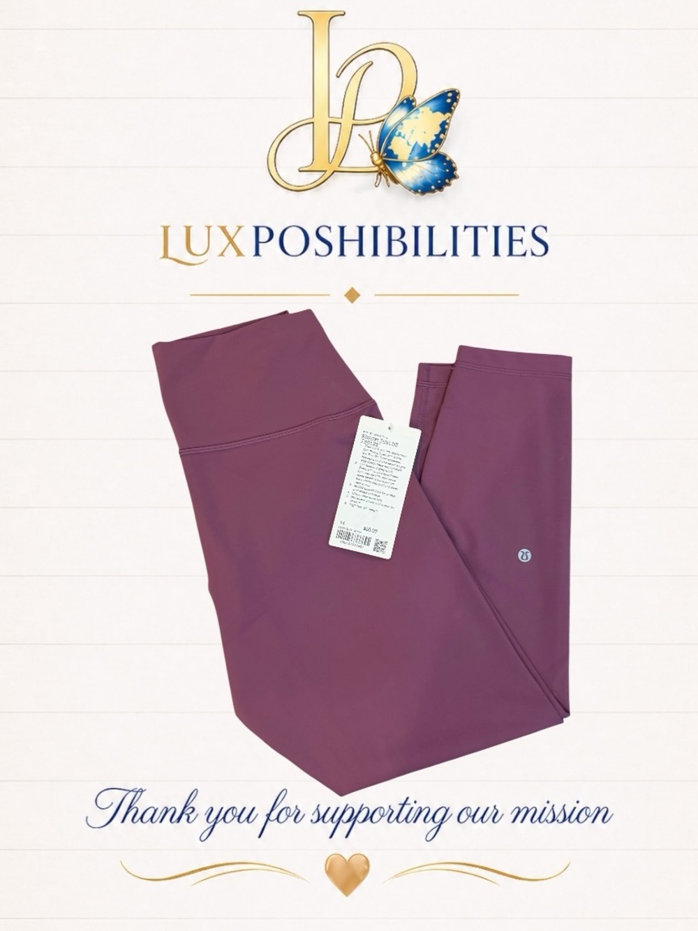 Lululemon NWT SIZE 14 wunder train 25” mauve Pink